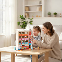 Hands-on Toy Vending Machine Screenscreenless Wooden Vending Machine Interactive Play Food Educational for Children, Preschoolers, Toddlers, Playroom, Home, Classroom