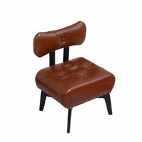 Comfortable Backrest Bow-Back Changing Stool Stable Load-Bearing Footrest Tufted Cushion Household Furniture Easy to Clean for Adults, Homeowners, Entryway, Foyer, Living Room, Bedroom