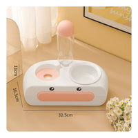 Spill Proof Automatic Pet Feeder Waterer Food-Safe Safe Double Bowl Pet Feeder Large Capacity Weighted Water Food Station Non-Slip Base for Small Dogs