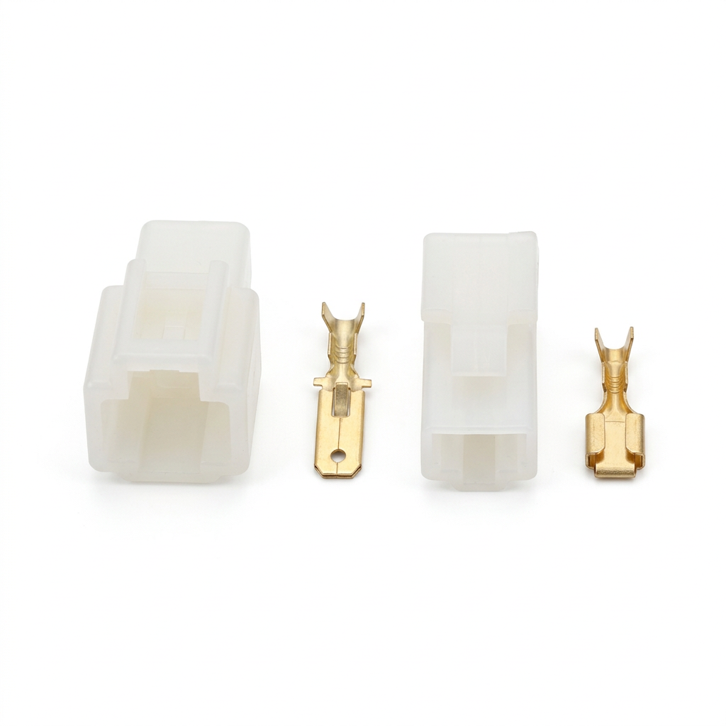 6.3mm Automotive Connector Kit Anti-Oxidation Terminals 6.3mm Terminal Connector Kit High Precision Brass Multi-Pin Wire Harness Plug for Car Wiring