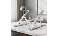 Easy to Keep-Able Adjustable Laptop Stand Lightweight Adjustable Laptop Riser Ergonomic Portable Computer Stand Anti-Slip Pads for Office, Travel, Desk
