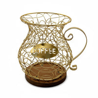 Open Design Coffee Capsule Holder Easy to Grab Capsule Storage Rack Side Handle Coffee Pod Holder Large Capacity for Countertop, Break Room