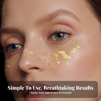 Faux speckles shimmering Freckle Sticker Gold and Silver Foil shimmering Freckle Decal Easy to Apply Makeup Accessory celestial skinShaped Design for Party-Goers, celebration Attendees, Women, Halloween, Holidays, celebrations, Costume occasions