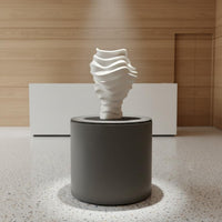 Modern Minimalist Wave Vase Creative Shape Wavy Border Vase Sculptural Design Home Decor Centerpiece for Sales Office, Showroom
