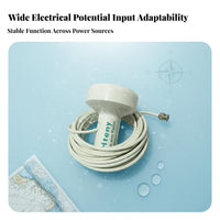 Mushroom Head Antenna Waterproof Orbital Positioning Timing Antenna Weatherproof Active Module for Fishermen, Vehicle Owners, Boats, Yachts, Outdoor