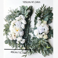 Artificial Flower Arch Decoration for Wedding, Oxford Cloth Horn Door Set