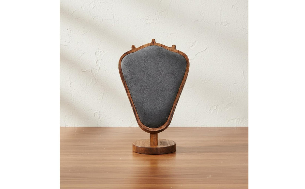 Elegant Design Wooden Necklace Stand Exquisite Workmanship Solid Wood Jewelry Holder Sturdy Construction Necklace Display Easel Anti-Slip Hooks for Live Broadcasting