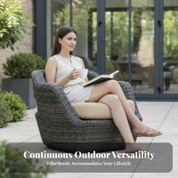 Waterproof 4-Piece Woven Sofa Set Outdoor Furniture weatherproof Patio Seating Modern Design for Entertainers, Families, Homeowners, Garden, rearyard, Sunroom, Balcony