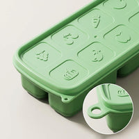 Baby Food Freezer Tray Silicone Ice Cube Mold with Lid for Purees, Breast Milk, and Snacks - BPA Free