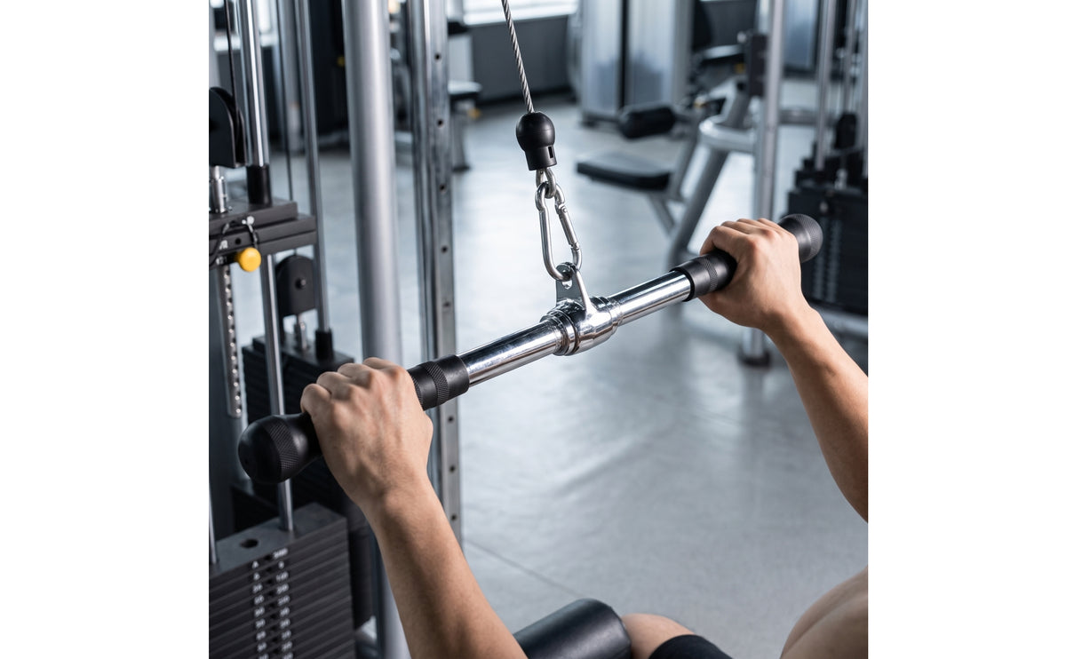 Lat Pulldown Bar Textured Straight Bar with Rubber Grips Heavy-Duty Gym Equipment for Weightlifters