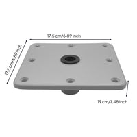 Swivel Seat Base Featuring a Base Plate Aluminum Boat Seat Mount with Swivel Powder-Coated Hardware for Yachts