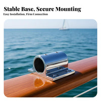 Square Base Stanchion Mount Long-Lasting in Saltwater Stainless Steel Tube Base Stainless Steel Handrail Stanchion Anti