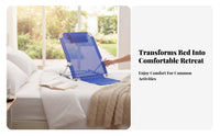Foldable Bed Lounger Includes Armrests Adjustable Backrest Breathable Mesh