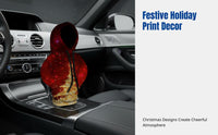 Christmas Gear Shift Cover, Car Gear Knob Hoodie, Festive Print, Polyester, Decorative Sleeve