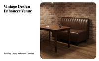 Comfortable Seating Industrial Bar Table Set High-Density Cushion Retro Cafe Furniture Modular Combination Industrial Dining Set Strong Load-Bearing Capacity for Interior Designers, Adults, KTV, Coffee Shop, Lounge, Party Room