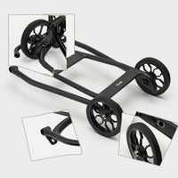 Aluminum Alloy Rear Cargo Rack with Guide Wheels Sturdy Folding Bike Rear Rack High Strength Cylindrical for Commuters, Cyclists, Daily Commuting, Shopping