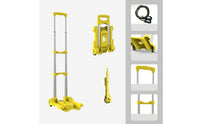 Hand Cart with Tie Strap Compact Folding Dolly Cart Easy to Store for Travelers