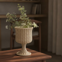 Wicker Vase Woven Goblet Vase Handcrafted Flower Holder for Uncluttered Aesthetic Fans, Home Decor, Entryway