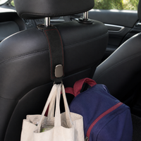 Car Seat Back Hidden Storage Hooks with Suede Leather Finish