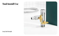 2 Way Faucet Splitter Indivi Double Shut-Off Valves Double Outlet Faucet Connector Separate Double Outlet Water Valve for DIY Enthusiasts, Garden