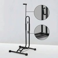 Detachable Upright Cycle Floor Stand Space-Saving Vertical Bike Stand Compact Standing Bike Rack Stable for Cyclists