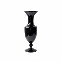 Minimalist Black Glass Vase Sculptural Decorative Vase