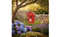 Resin Craft Mailbox Birdhouse Outdoor Decoration Red Birdhouse Ornament Decorative for Yard
