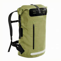 Waterproof Backpack Dry Bag Zippered Pocket Waterproof Backpack Reflective Strip Roll-Sealed Top Bag