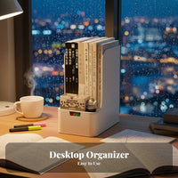 Bookend Rack with Drawer Spacious Storage Desk organizer with Bookends for Students