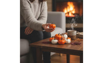 48 Pieces Mini Artificial Pumpkins Glossy Mini Faux Pumpkins Small Decorations for Window Displays, Table Centerpieces