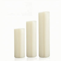 3 Pieces Reusable Foldable Paper Column with Acrylic Panels Transparent Honeycomb Display Column Minimalist Cardboard Pedestal with Acrylic Cover Elegant for Event Planners, Dessert Tables
