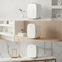 doubleUse Mini Fridge Small Retro Mini Fridge Thermoelectric Car Refrigerator Slim for Commuters