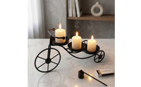 Tricycle Candle Holder Decorative Tricycle Candlestick Stand Metal Tabletop for Home Decor, Dining Table