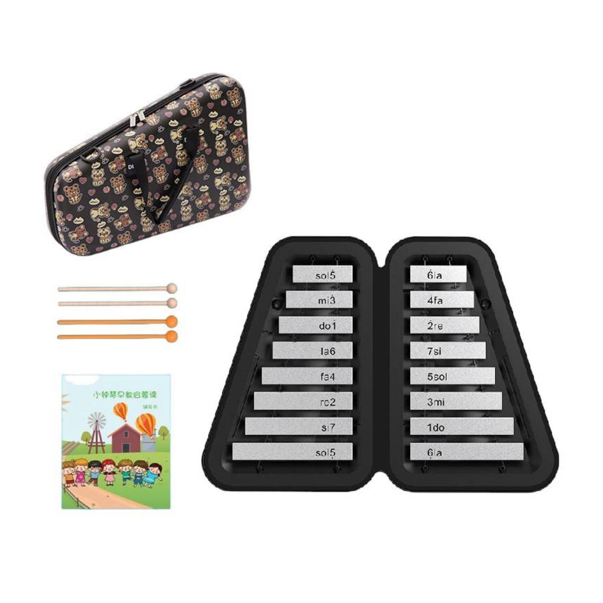 Xylophone with Carrying Case Lightweight Xylophone with Carry Case Glockenspiel for Beginners, Young Children, Home Practice