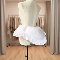 Lolita Bustle Skirt White Padded Bustle Skirt Tie Closure