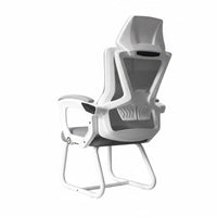 Reclining Sled Base Chair Extendable Footrest Office Furniture for Study Room