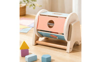 Natural Wood Educational Rolling Drum Tabletop Desktop Rolling Drum Early Learning Baby Toys Rounded Edges for Toddlers, Classrooms