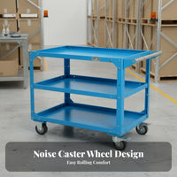 High Load Capacity Heavy Duty Tool Cart Versatile Multi-Layer Rolling Trolley All-Steel Construction Workshop Service Cart Locking Caster Wheels for Factory Workers, Warehouse Personnel, Mechanics, Repair Shop, Garage