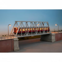 Glue Free 1:87 Bridge Model Plastic HO Scale Bridge Realistic Intricacy for Train Collectors, Scene Display