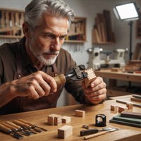 Clamping Tool with Wooden Handle Carbon-Steel Handheld Clamp Clamps for Woodworkers, Crafting, Diy Projects