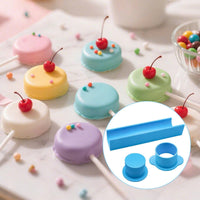 Easy to Use Round Cookie Press Mold Perfect Treats Cake Bite Tool Set Sturdy Circle Food Shaper for Bakers, Kitchen