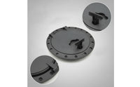 Hinged Deck Hatch with Storage Bag Round Hatch Cover with Storage Bag Removable Boat Deck Plate Matte for Kayaks