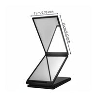 Four-Section Mirror Portable Three-Sided Mirror Foldable Personal Care Item for Makeup