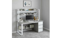 Easy Assembly Student Study Desk Set Sturdy Construction Simple Computer Table and Chair Home Office Desk with Chair for Students