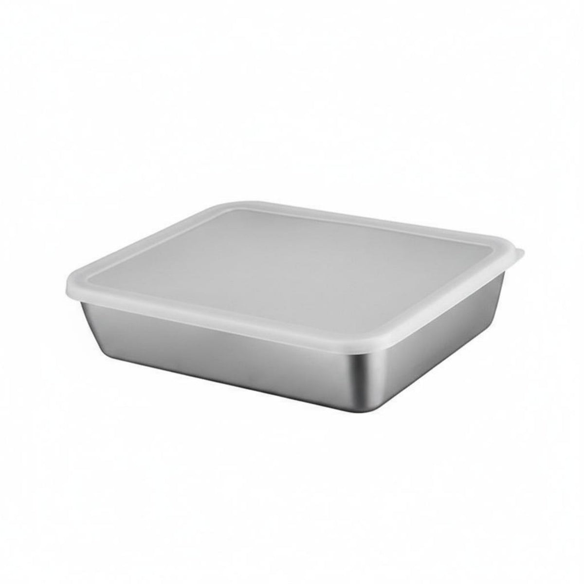 Lidded Metal Food Pan long-lasting Lidded metal container Stackable Design for Kitchen
