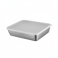 Lidded Metal Food Pan long-lasting Lidded metal container Stackable Design for Kitchen