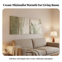 3 Pieces Minimalist Design 3 Piece Floral Wall Decor High-Clarity Printing Triptych Canvas Prints Ready to Hang 3D Relief Flower Art Fade-Resistant for Homeowners, Interior Decorators, Adults, Living Room, Bedroom, Hallway, Bathroom