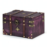 Wooden Storage Box with Hinged Lid Vintage Wooden Jewelry Box Retro Container for Collectors, Vanity