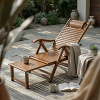 Folding Recliner Sturdy Foldable Lounge Chair Space-Saving for Rest, Reading