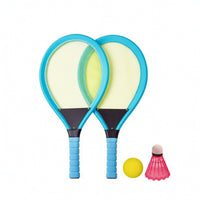 2 Pieces Non-Slip Kids Tennis Racket Set Large Tennis Racket Toy Lightweight Racquet Sturdy for Children